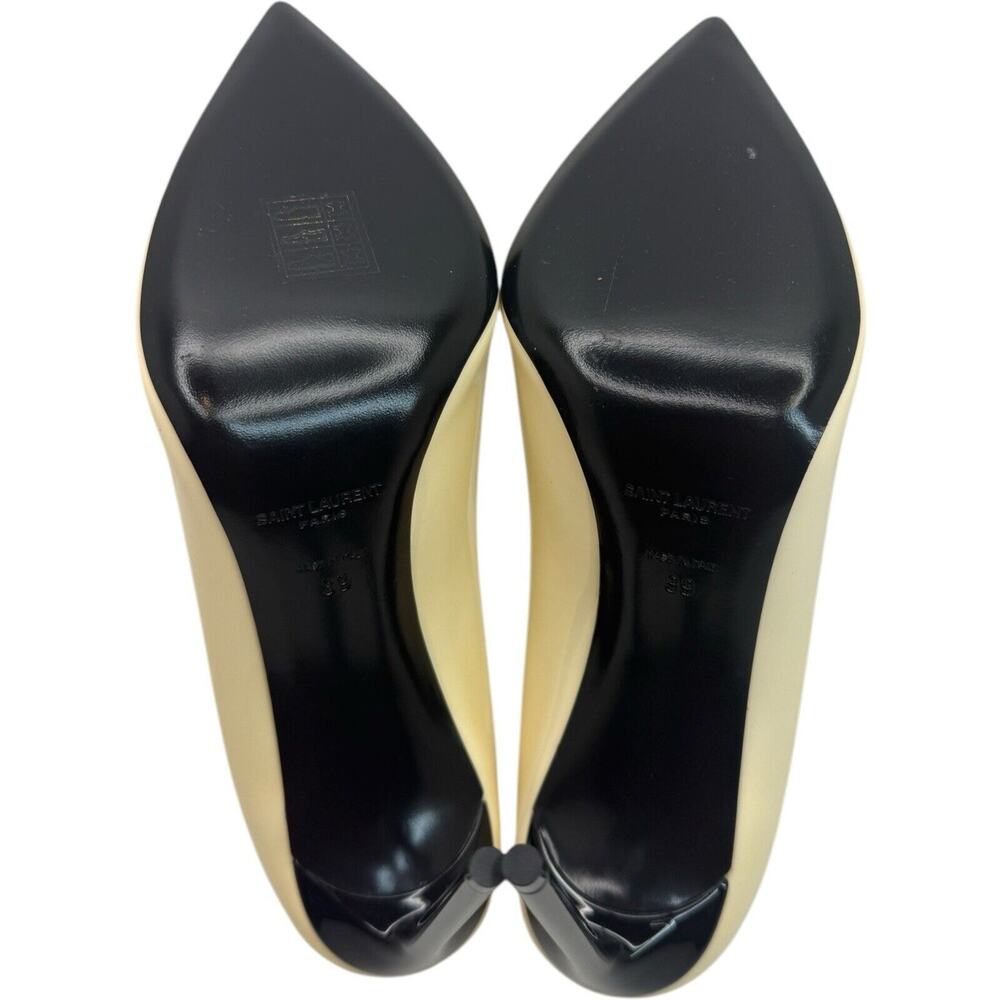 Saint Laurent Teddy 105 Patent Leather Stiletto Heel Pumps Shoes Size 39 - Picture 10 of 16
